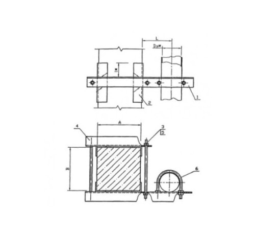 Крепления трубопроводов к железобетонным балкам в Полоцке