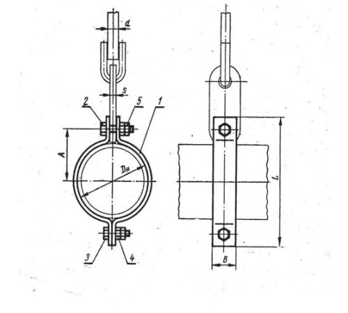 Хомуты укороченные горизонтальных трубопроводов в Полоцке