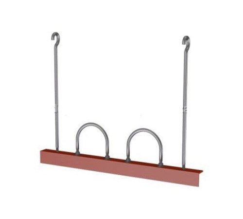 Подвески двух труб на опорном уголке в Полоцке