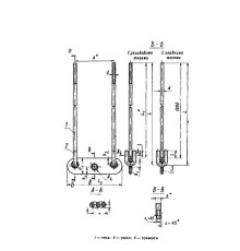 Тяги с траверсой для подвесок трубопроводов