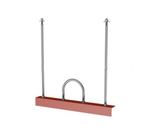 Подвески одной трубы на опорном уголке в Полоцке