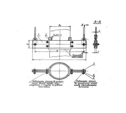 Хомуты укороченные подвесок трубопроводов в Полоцке