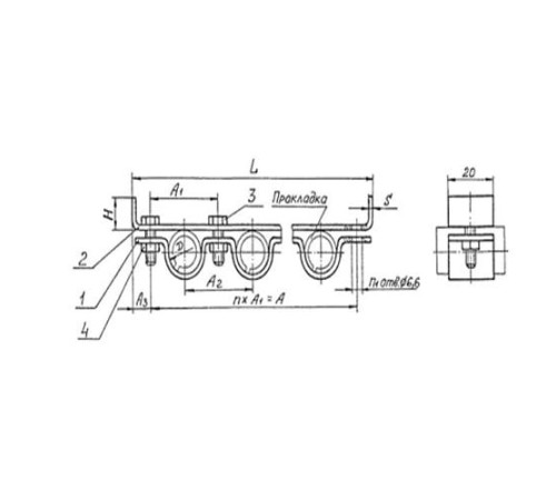 Подвески судовых трубопроводов Тип 7 в Полоцке