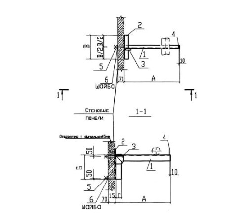 Крепления к стеновым панелям для трубопроводов в Полоцке