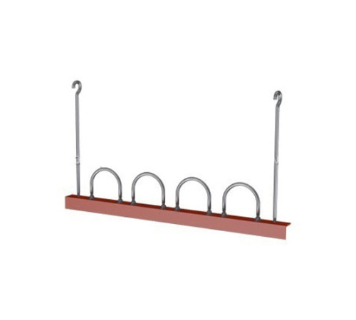 Подвески четырех труб на опорном уголке в Полоцке