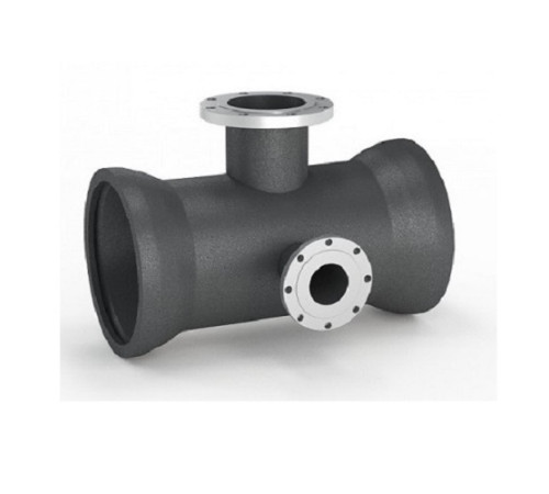 Тройники раструб-фланец с пожарной подставкой чугунные в Полоцке