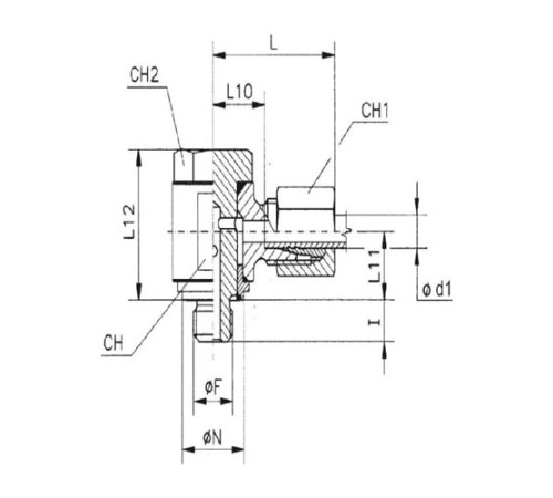 Угольники Banjo с уплотнительным кольцом TN111GG M в Полоцке