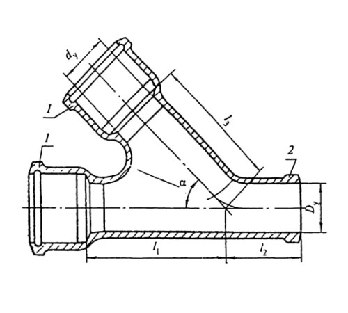 Косые чугунные тройники 60 градусов в Полоцке
