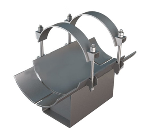 Неподвижные хомутовые опоры в Полоцке для трубопроводов