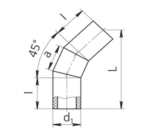 Оболочки на теплоизоляционные отводы 45° в Полоцке