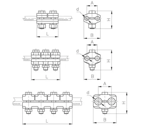 Плашечные зажимы типа ПА для ЛЭП в Полоцке