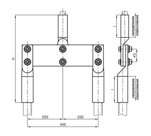 Переходные зажимы ППТ для ЛЭП в Полоцке и Беларуси