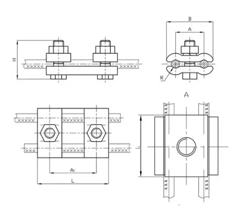 Плашечные зажимы типа ПС для ЛЭП в Полоцке