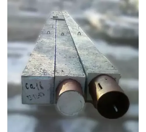 Сваи квадратного сечения с круглой полостью в Полоцке