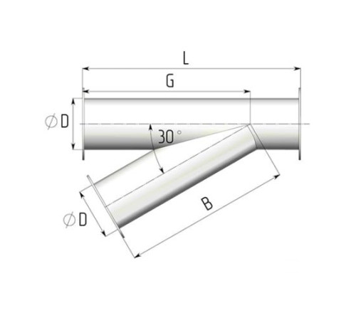 Титановые неравнопроходные косые тройники в Полоцке