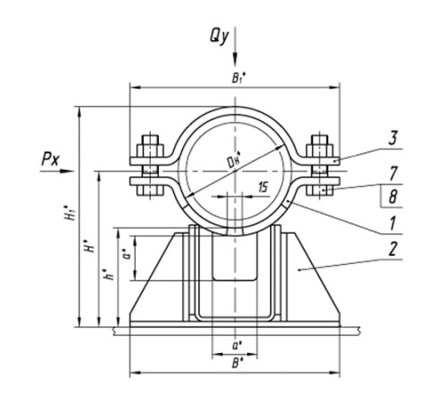 Опоры ТПР.08.38.00.000 в Полоцке для трубопроводов